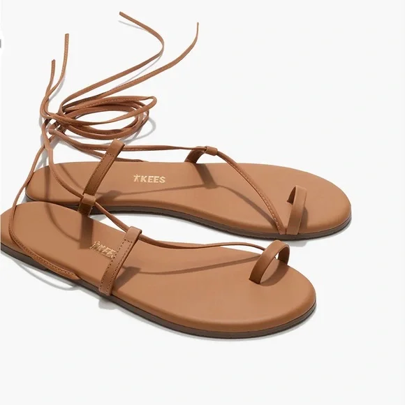 TKEES Women's Strappy Tan Sandals - Picture 5 of 13